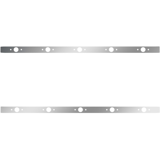 72 in. Stainless Sleeper Panel without Extension with 10 P1 Light Holes for Peterbilt 567, 579 – part number 01-101200314
