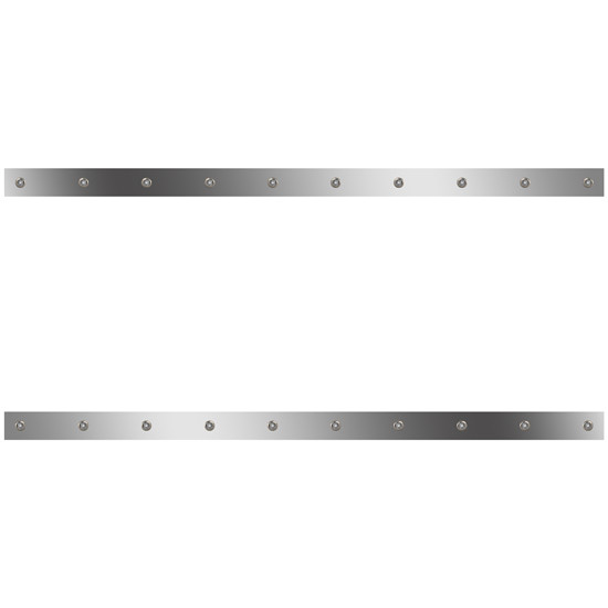 3.5 in. Stainless Steel Sleeper Panels with 20 Round ¾ in. Amber/Clear LEDs for Peterbilt 567 – part number 01-101200318