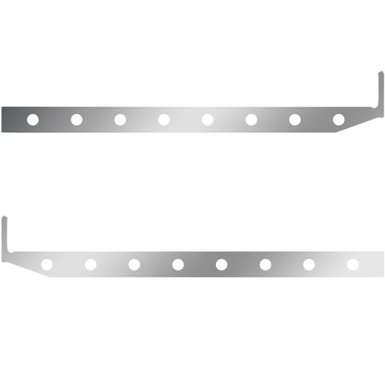 44 in. Stainless Sleeper Panel with Extension with 16 × ¾ in. Light Holes for Peterbilt 567, 579 – part number 01-101200320