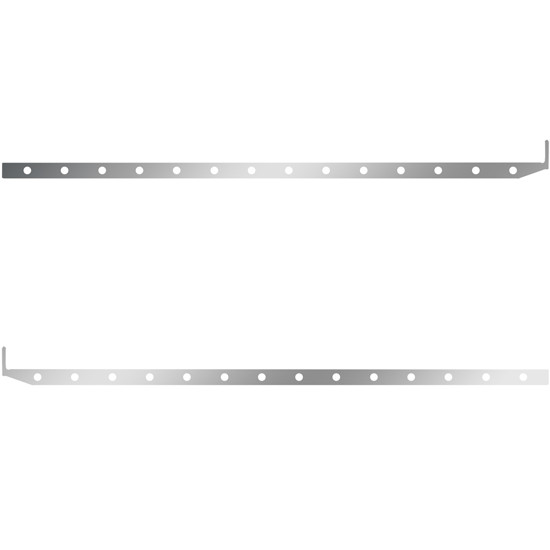 80 in. Stainless Sleeper Panel with Extension with 28 × ¾ in. Light Holes for Peterbilt 567, 579 – part number 01-101200325