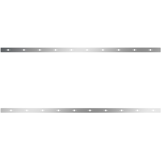 80 in. Stainless Sleeper Panel without Extension with 20 P3 Light Holes for Peterbilt 567, 579 – part number 01-101200332