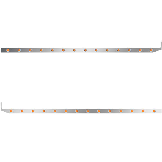 2.5 × 80 in. Sleeper Panel with Extensions, 14 × ¾ in. Amber LED Amber Lens Lights for Peterbilt 579 – part number 01-1012053L003