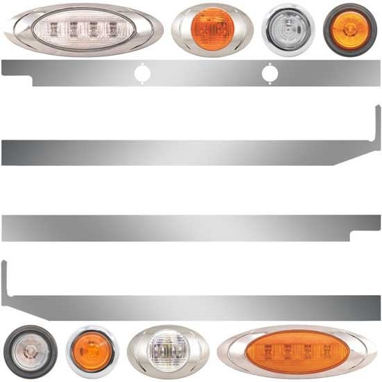 2.5 in. Stainless Steel Cab-Sleeper Panels with Light Options for Peterbilt 567, 113 in. BBC, 579, 117 in. BBC SBA – part number PPR_202881